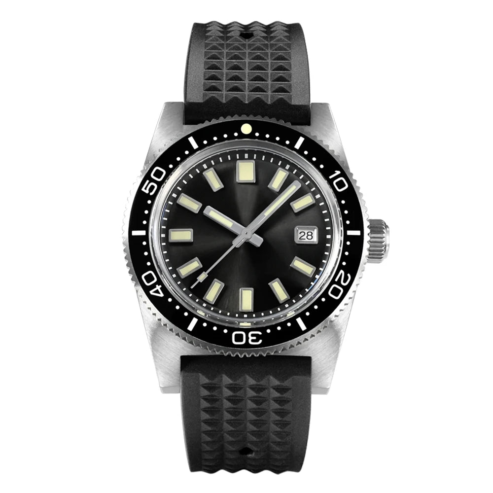 San Martin New 62mas 37mm Diver Mens Watch Classic Luxury Sapphire PT5000 SW200 Automatic Mechanical Watches Date 20Bar Luminous