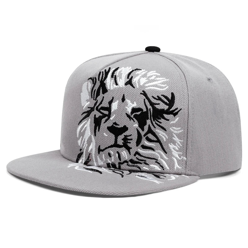 2025 New Lion Eagle Embroidered Fashion Men's Street Hip Hop Hat Baseball Hat Women's Leisure Sports Sunshade Hat Flat Edge Hat