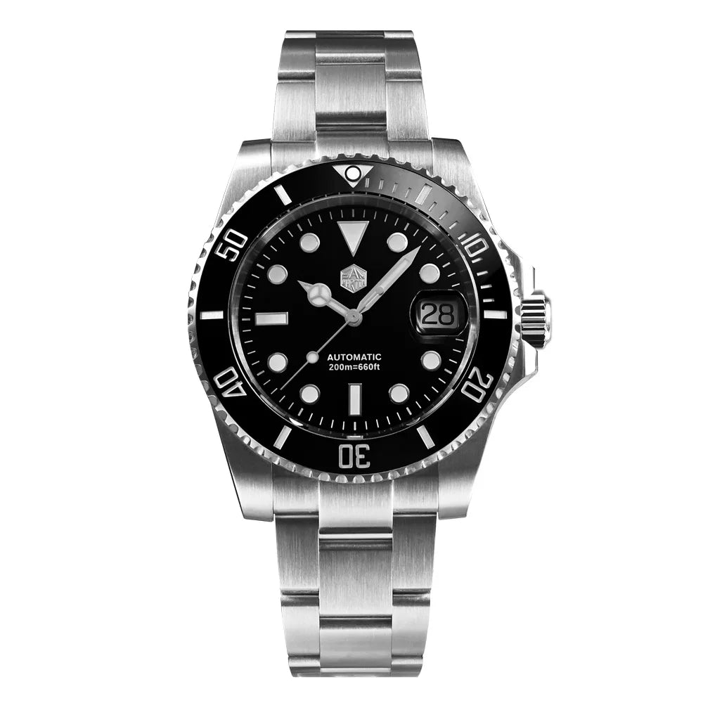 San Martin New 40mm Water Ghost Diver Watch Men Luxury NH35 PT5000 Automatic Mechanical Watch Sapphire Waterproof 200m SN0017