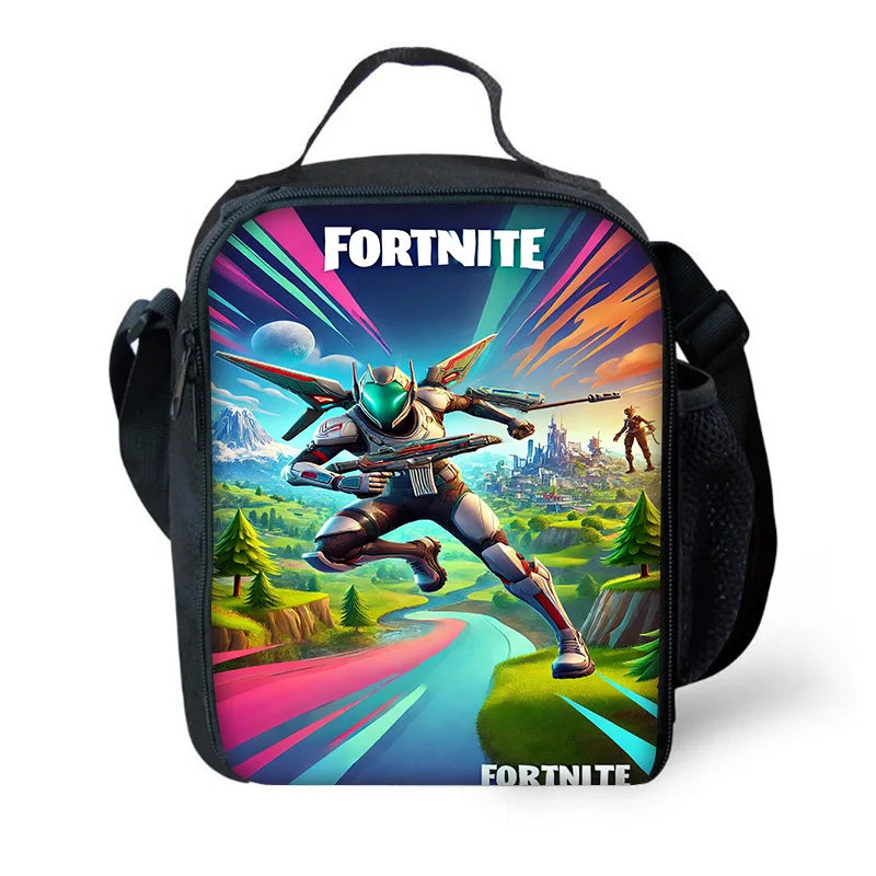 Child Insulated Large F-FortniteS Capacity Bag for Boy Hot Game Girl Student Outdoor Picnic Resuable Thermal Cooler Lunch Box