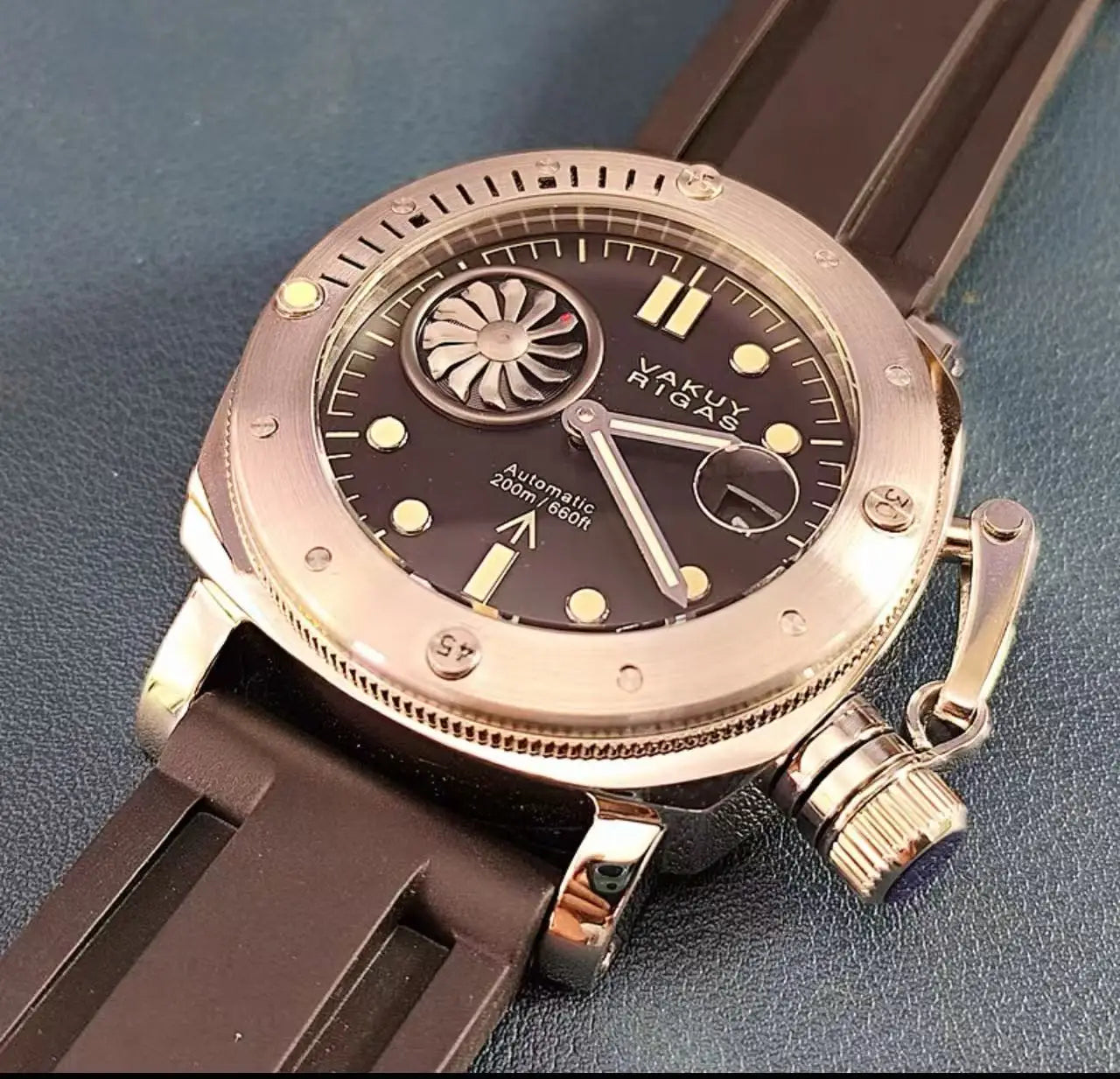 Men's Automatic Mechanical Watch Navy Military Watch for Seagull ST25 Automatic Movement Super Luminous 200 Waterproof