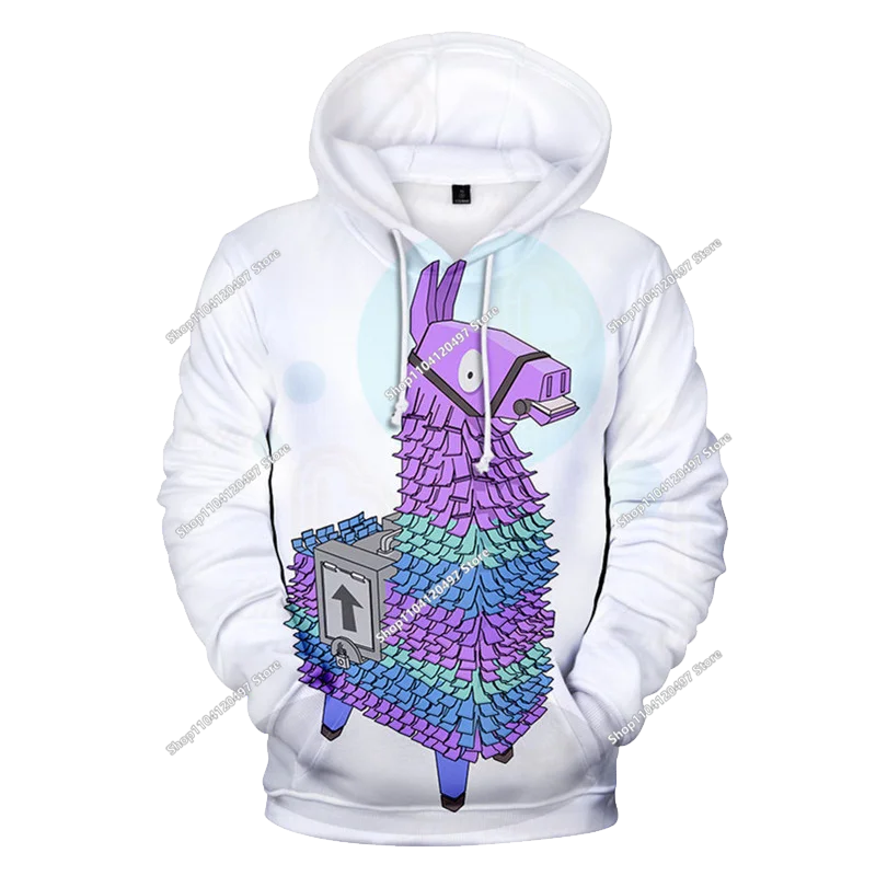 Children's Fortnite Anime Hoodie Men's Streetwear Hip-Hop Sportswear Casual Loose Fit Sweatshirt Outdoor Fashion