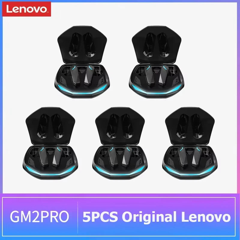 5PCS Original Lenovo GM2 Pro TWS Wireless Headphones Bluetooth 5.3 Earphones Touch Control HD Earbuds Sports Headphone with Mic