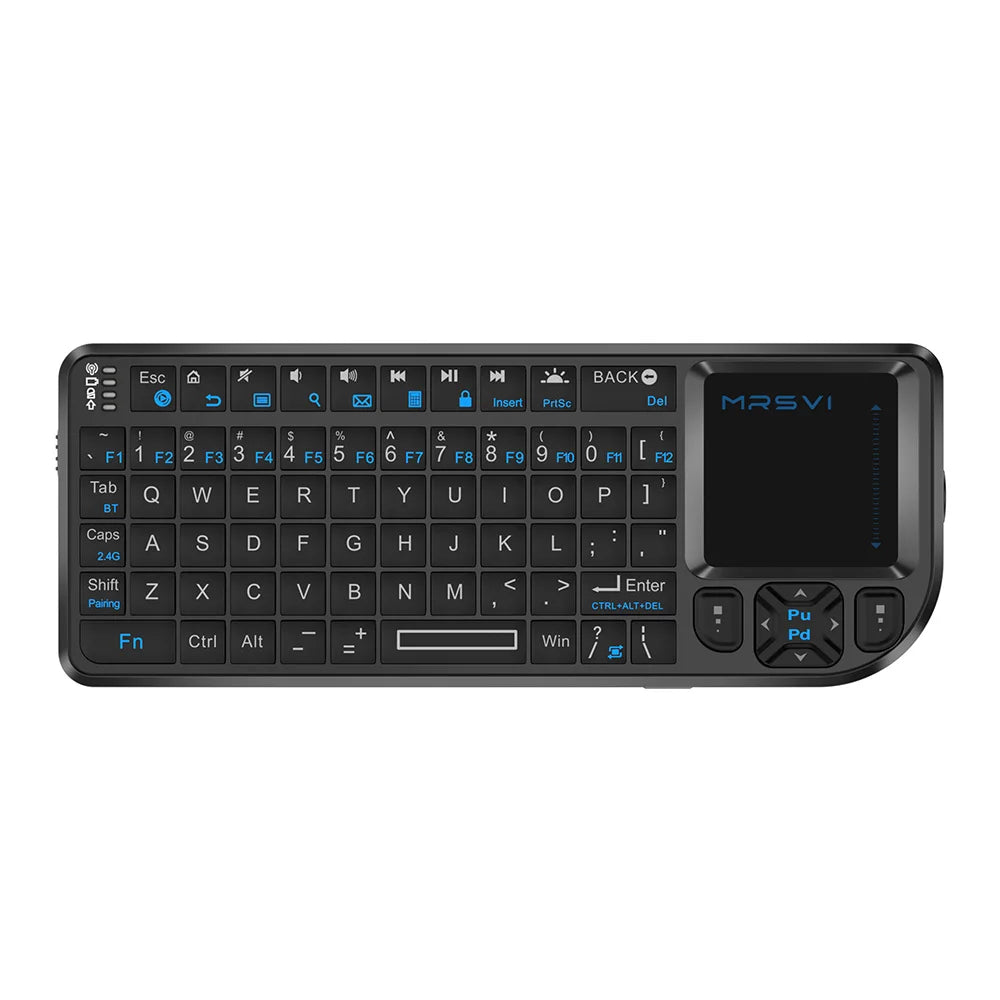 MRSVI Mini Keyboard A8 PLUS,Backlit 2.4GHz&Bluetooth5.0 Wireless Keyboard with Touchpad for Android TV Box,Mac,Laptop,Windows