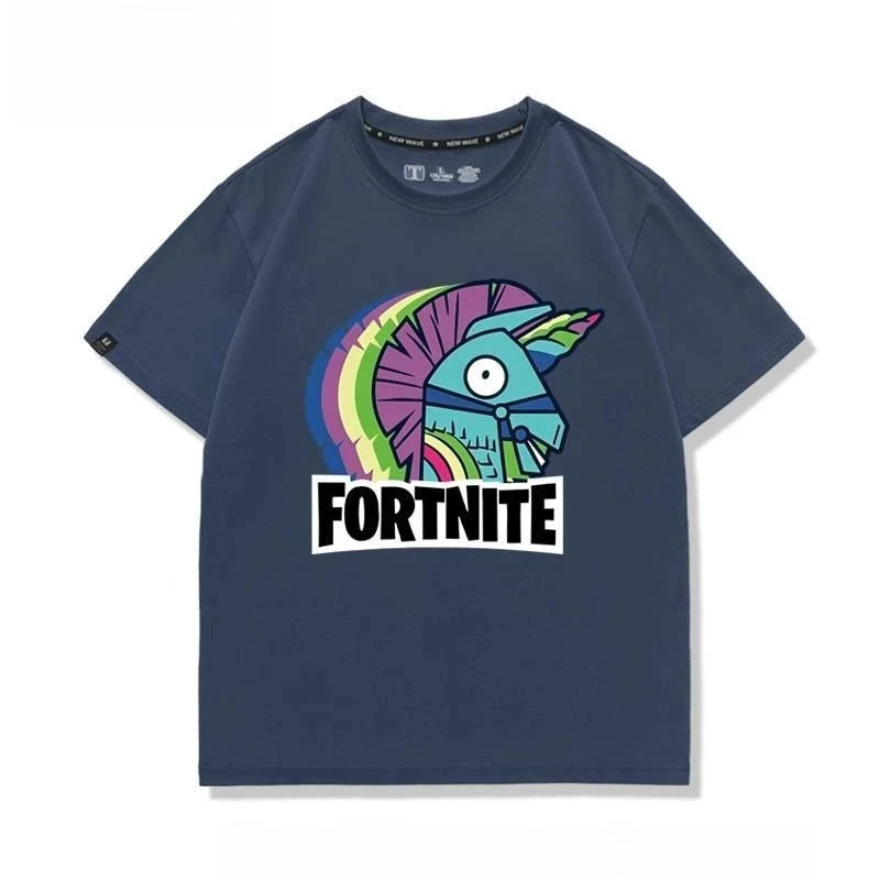 New Fortnite short-sleeved creative high-value cartoon cartoon cool printed men's and women's breathable sweat-absorbent T-shirt