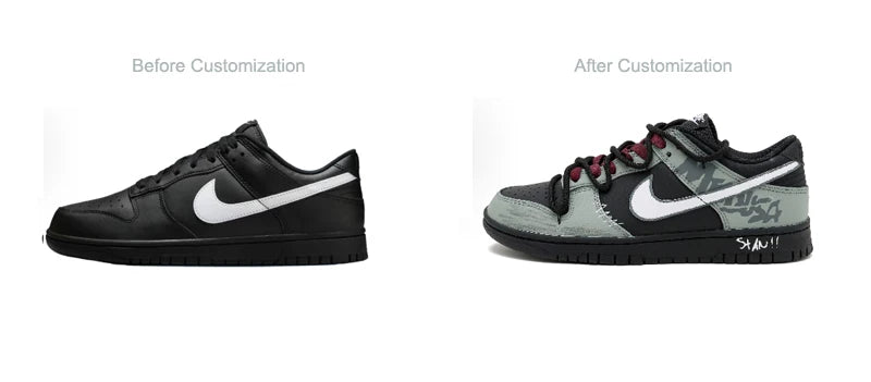 Custom Sneakers Nike Dunk Night Walker SAML Retro Urban Casual Low Top Shock Absorbing Breathable Wear Resistant For Men