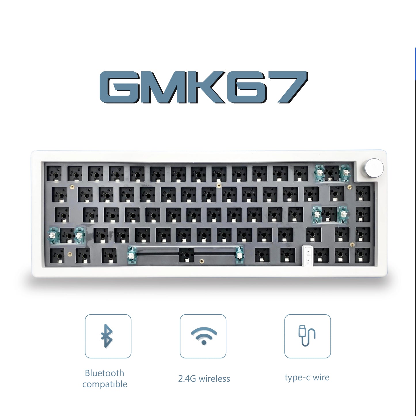 GMK67 Machanical Keyboard KIT Bluetooth 5.0/2.4G Wireless/Wired Gasket-mounted Gaming Keyboard Customizable Keyboards KIT