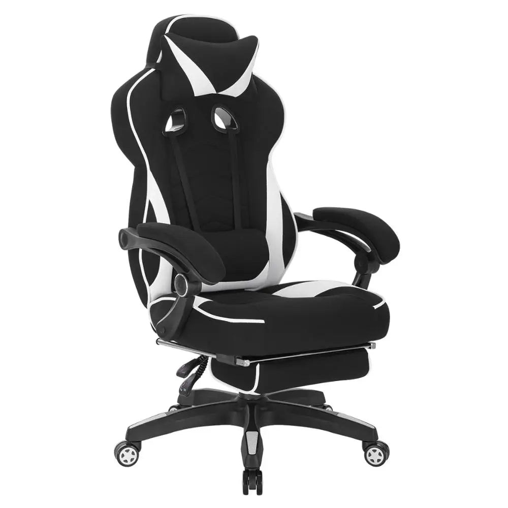 WOLTU Racing Gaming Chair Swivel Desk Office Computer Chair Sports Seat with Headrest Lumbar Cushion Footrest Gamer Chair