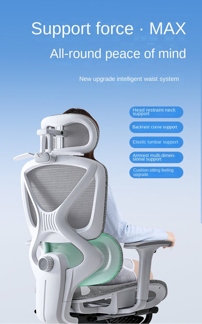 UVR Domestic Comfortable Sedentary Breathable Mesh Chair Ergonomic Design Recliner Chair Office Adjustable Lumbar Support Chair