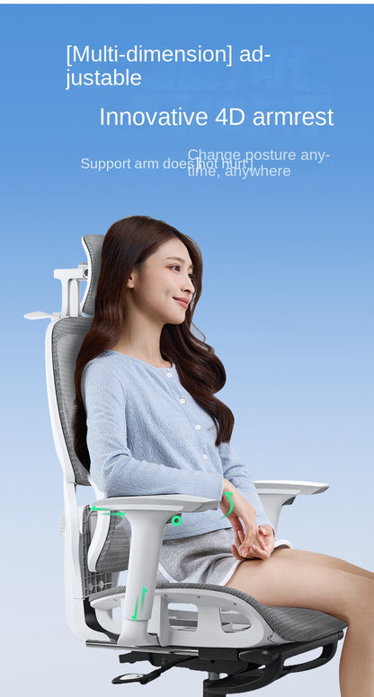 UVR Domestic Comfortable Sedentary Breathable Mesh Chair Ergonomic Design Recliner Chair Office Adjustable Lumbar Support Chair