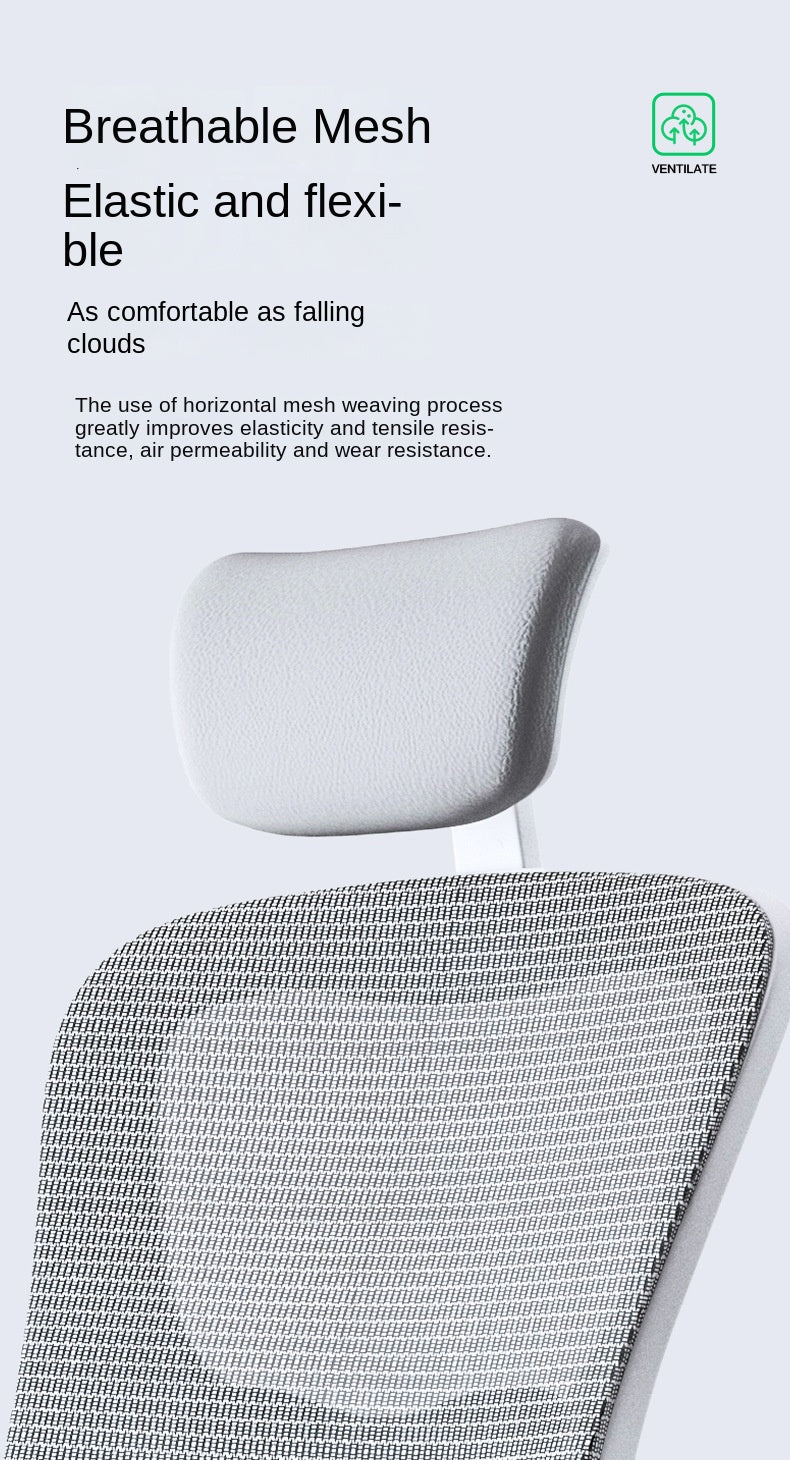 UVR Computer Gaming Chair Mesh Staff Chair Ergonomic Design Backrest Can Recline Old Bench Sedentary Comfort Office Chair