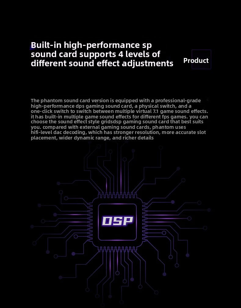 KZ Phantom HIFI In-Ear Gaming Earphone 4-Speed Custom Tuning Switch DSP Game Sound Card For PC Wired Headphones Gifts