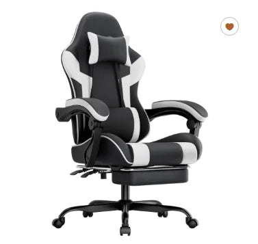 Gaming Stuhl Ergonomischer Gaming Sessel mit Lendenstütze, Atmungsaktiver PU-Leder Bürostuhl,Bequemer Computerstuhl, belastbar 2
