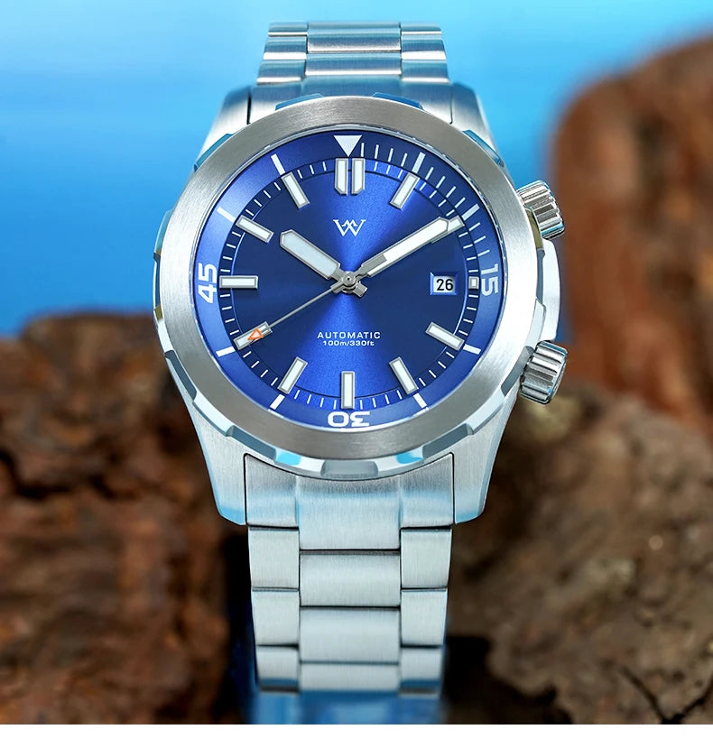 WM Watch Men Automatic Mechanical Watch Miyota8215 Sapphire AR Coated 100M Waterproof Man Business Welly Merck Watches 199M-WM