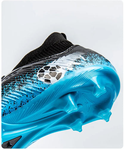 Pro Performance HighCut Soccer Boots FG Long Studs Breathable Lightweight Cleats for Outdoor Grass Matches and Daily Training