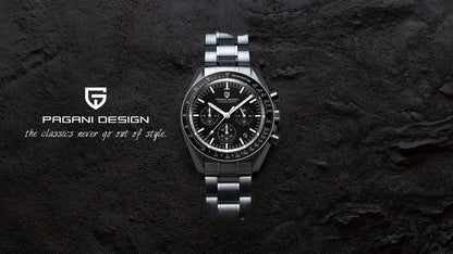 PAGANI DESIGN Planetary Series Saturn Light Tan  Quartz Watch Men Speed Chronograph AR Sapphire crystal Wristwatch Men 2026 New