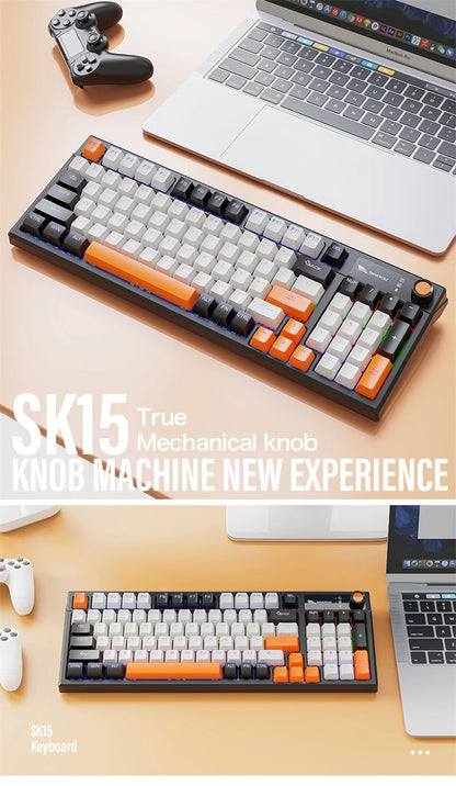 Spanish Mechanical Keyboard Spanish Russian Arabic Korean Thai Gaming Keyboard 95 Key Layout Backlight Type C With Numpad SK15