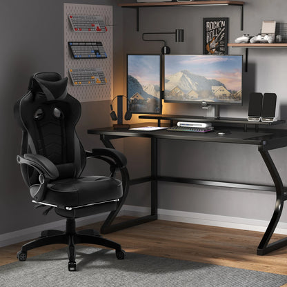 WOLTU Swivel  Gaming Racing Chair Desk Office Computer Chair Sports Seat with Headrest Lumbar Cushion Footrest Gamer Chair