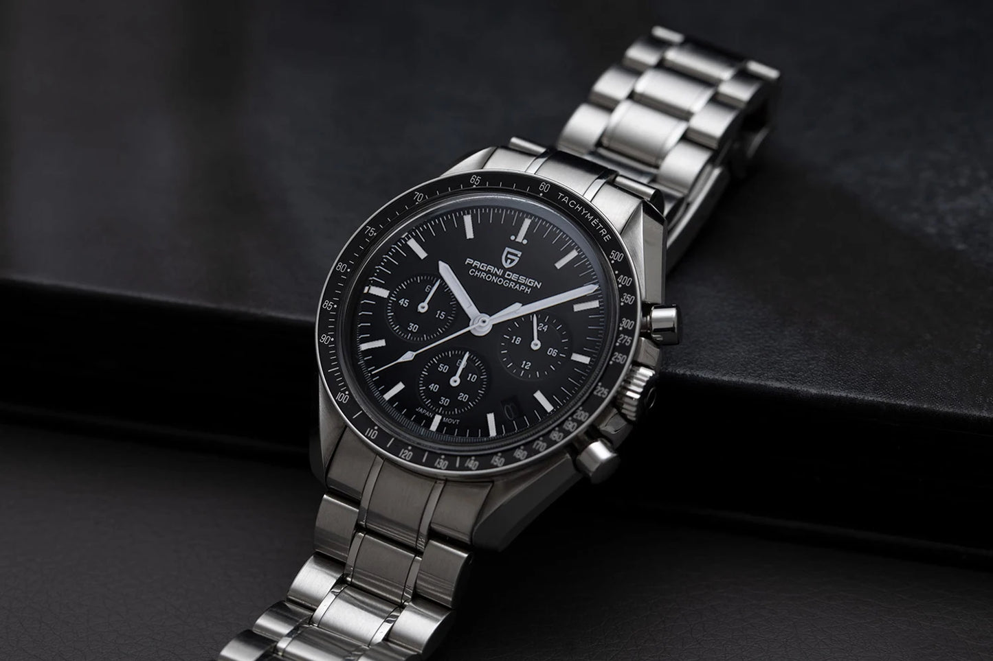 PAGANI DESIGN 2026 New Meteorite pattern dial Luxury Quartz Watch For Men Speed Sport Chronograph AR Sapphire crystal Wristwatch
