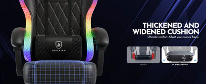 GTPLAYER Gaming chair Office Chair Gaming Chair with LED Light Bar Gamer chair Backrest with storage s bag Ergonomic