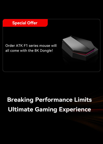 ATK BlazingSky F1 Extreme trådlös gamingmus PAW3950 Ultra Dual-Mode 8000Hz 35g lätt e-sport-FPS-mus