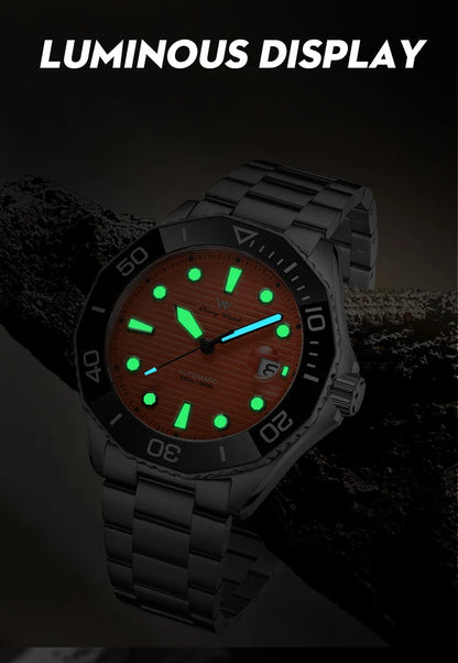 WM Watch Automatic Mechanical Watches Ceramic Bezel Anti-reflective Coating 100 Water Resistant Sapphire Welly Merck Watch 189M