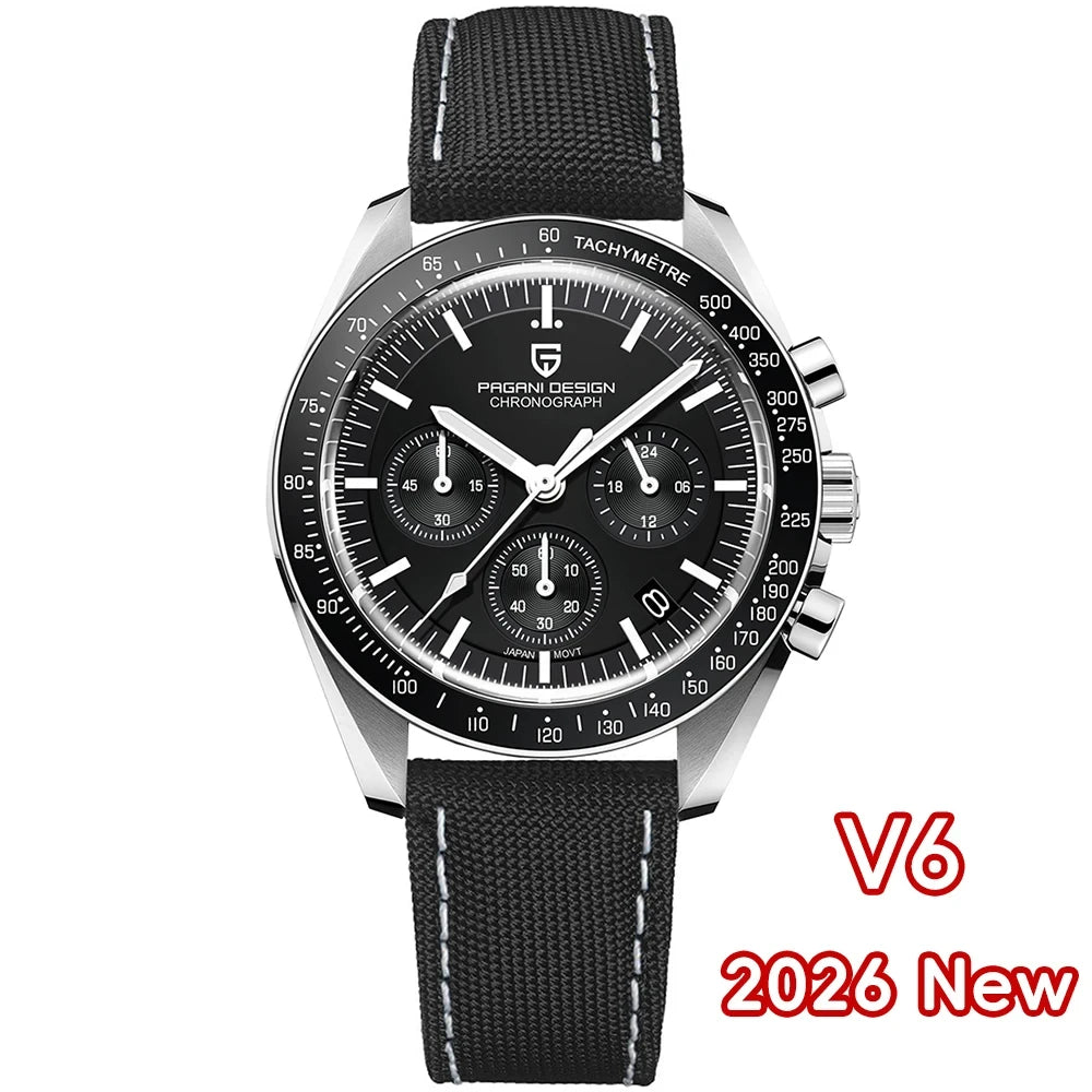 PAGANI DESIGN Moon ST6 luxury automatic men’s Watch, business watch for men, mechanical watch, luminous, sapphire glasses, nylon strap, EU local delivery 2026