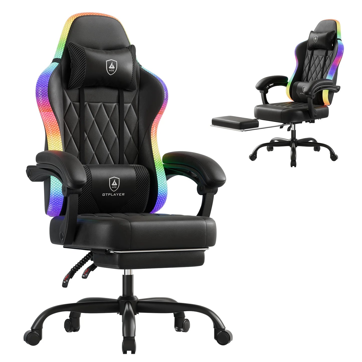 GTPLAYER Gaming chair Office Chair Gaming Chair with LED Light Bar Gamer chair Backrest with storage s bag Ergonomic
