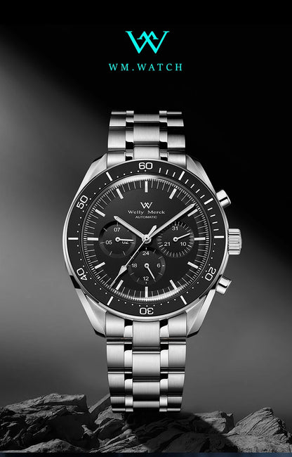 WM Watch Automatic Mechanical Watch 200M Waterproof Casual Classic Business Welly Merck Men Watches 170M-WM