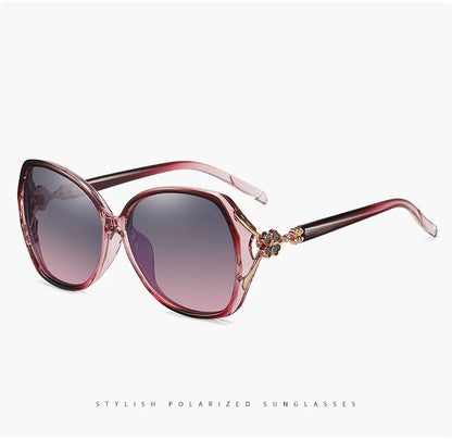 2021 Luxury Women Polarized Sunglasses Latest Lady's  UV400 Protection Crystal Feminin Cool Sun Glasses Diamond Vintage Gafas