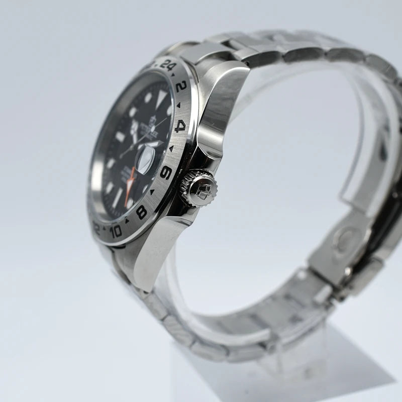 Original Luxury Men's Watches Automatic Movement Luminous Hand Wind Mechanical Watch Stainless Steel GMT Silver Male Gifts Watch