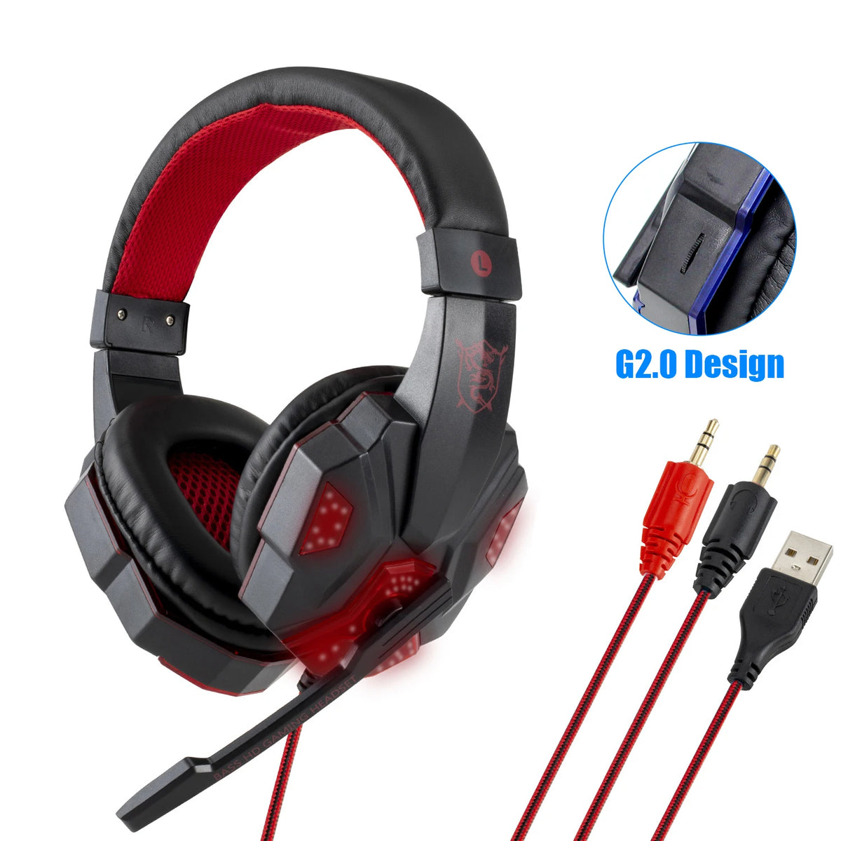 casque audio Casque de jeu stéréo Surround pour PS4 PC X box ordinateur réglable Gamer casque filaire avec micro antibruit Auriculares fifa 21