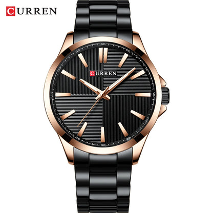 Montre pour homme CURREN – Modèle de luxe, étanche, style militaire, en acier inoxydable – Montre-bracelet sportive (réf. 8322)