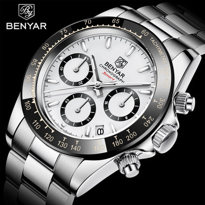Relojes Hombre 2026 BENYAR New  Watches Men Luxury Brand Chronograph Male Sport Watches Waterproof Stainless Steel Quartz  Watch