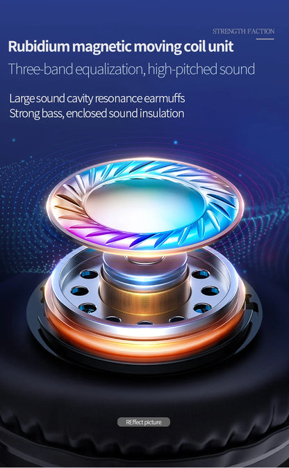RGB Gaming Headset with Microphone 7.1 Surround HD Sound Stereo Dual 3.5mm USB Wired Headphone For PS5 PC Laptop Phone