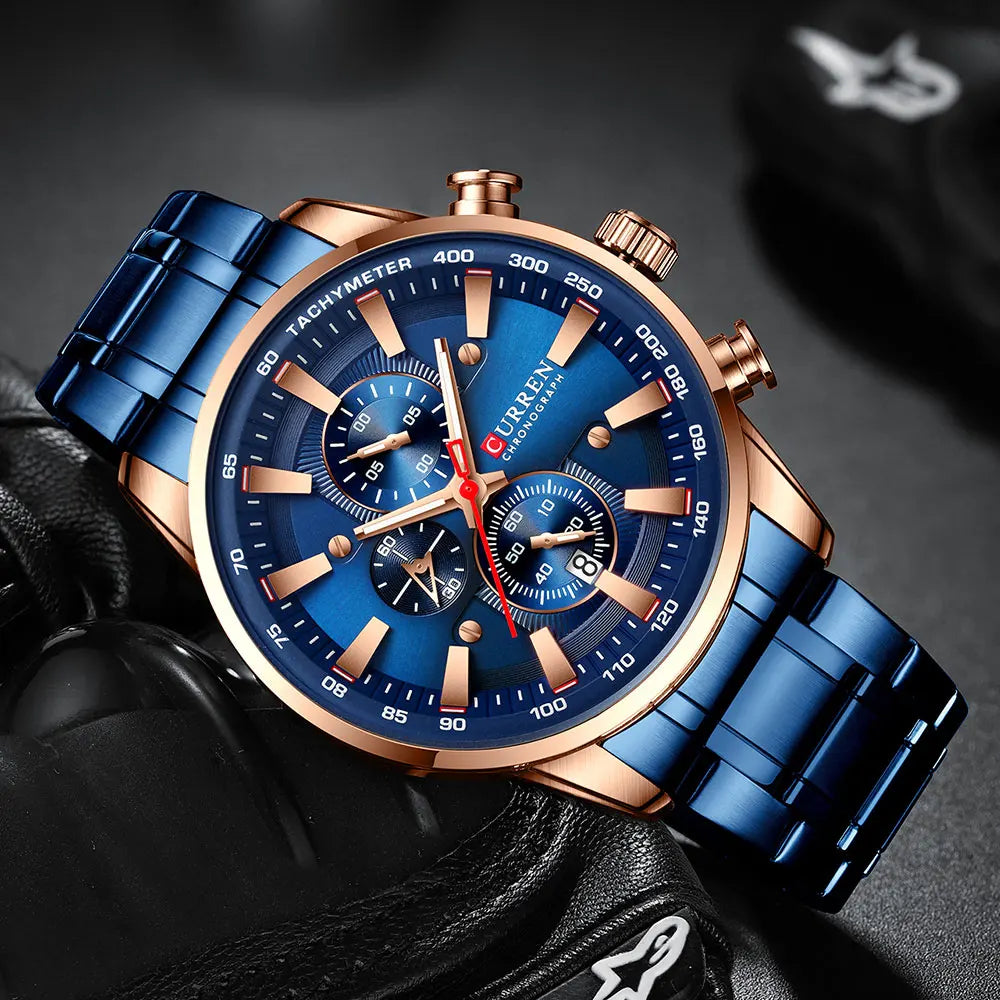 CURREN New Mens Watches Quartz Business Waterproof Watch Man Watches Top Brand Luxury WristWatch Men Chronograph Reloj Hombre