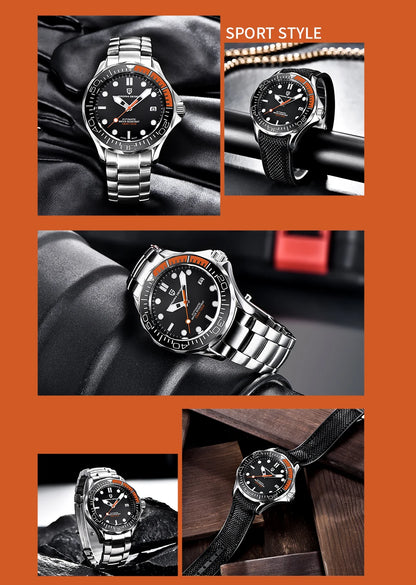 PAGANI DESIGN 007 Mechanical Wristwatch for Men Luxury Automatic Watch NH35A AR Sapphire Crystal Waterproof Clock 2024 New