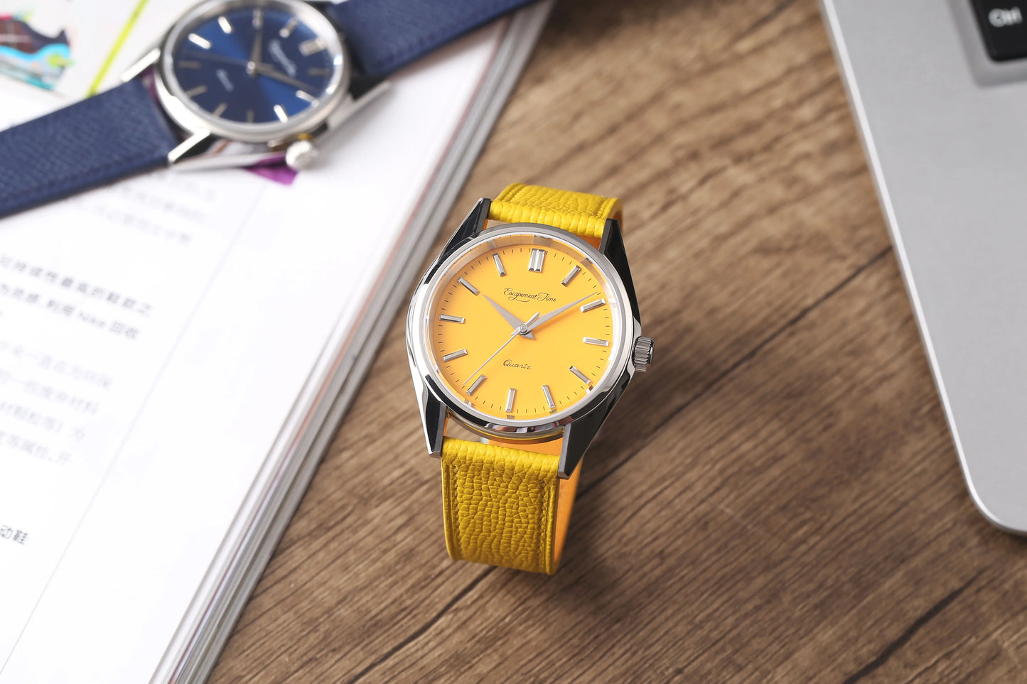 【Escapement time】Quartz Watch 40mm Case VH31  Heat Treatment Hand