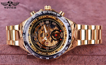 Automatinė mechaninė žemėlapis vyrui iš nerūdijančio plieno