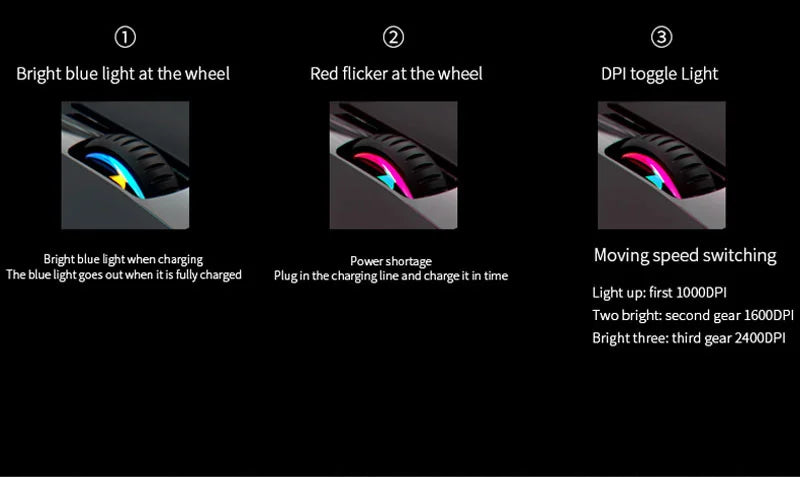 Wireless Mouse Rechargeable Bluetooth Silent Ergonomic Computer 2400 DPI For iPad Mac Tablet Macbook Air Laptop PC Gaming Office