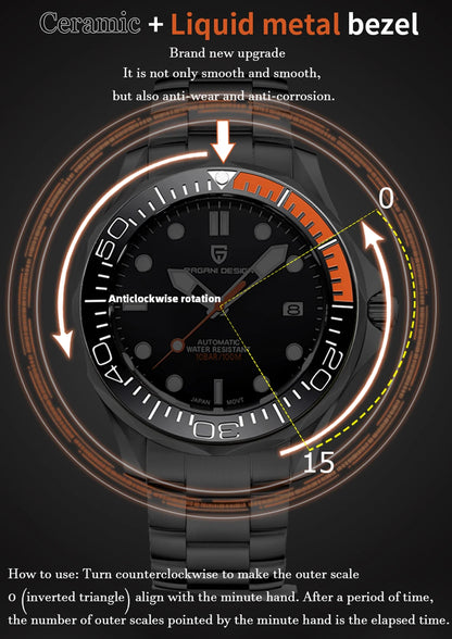 PAGANI DESIGN 007 Mechanical Wristwatch for Men Luxury Automatic Watch NH35A AR Sapphire Crystal Waterproof Clock 2024 New