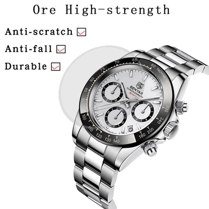 Relojes Hombre 2026 BENYAR New  Watches Men Luxury Brand Chronograph Male Sport Watches Waterproof Stainless Steel Quartz  Watch