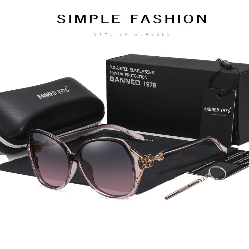 2021 Luxury Women Polarized Sunglasses Latest Lady's  UV400 Protection Crystal Feminin Cool Sun Glasses Diamond Vintage Gafas