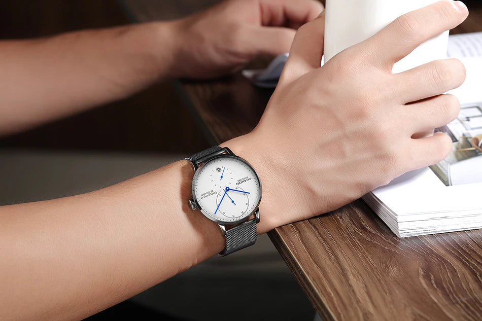 GUANQIN Mechanical Business Watch Men Luxury Brand Luminous Stainless Steel Strap Wrist Mens Automatic Watches Clock relogio BYR