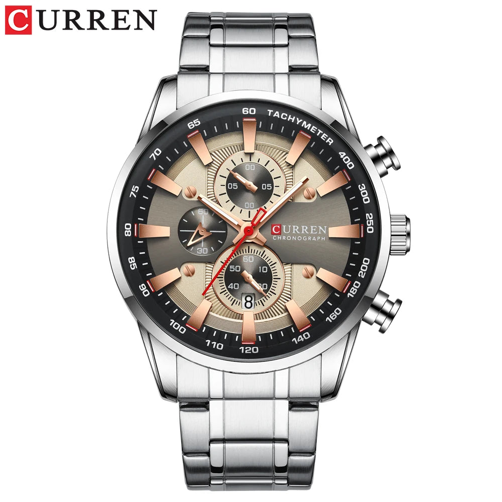 CURREN New Mens Watches Quartz Business Waterproof Watch Man Watches Top Brand Luxury WristWatch Men Chronograph Reloj Hombre