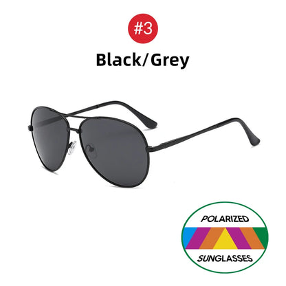 VIVIBEE Classic Men Aviation Polarized Metal Frame Sunglasses Black Women Pilot Style UV400 Sun Glasses 2026 Shades