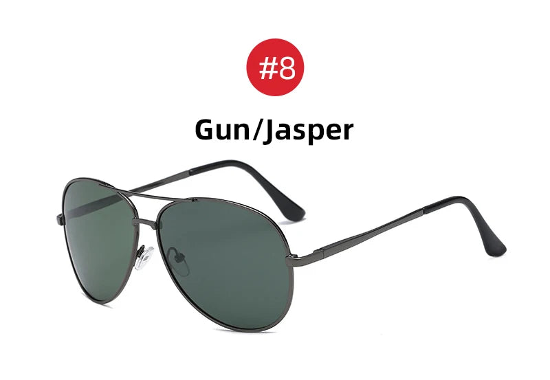 VIVIBEE Classic Men Aviation Polarized Metal Frame Sunglasses Black Women Pilot Style UV400 Sun Glasses 2026 Shades