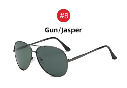 VIVIBEE Classic Men Aviation Polarized Metal Frame Sunglasses Black Women Pilot Style UV400 Sun Glasses 2026 Shades