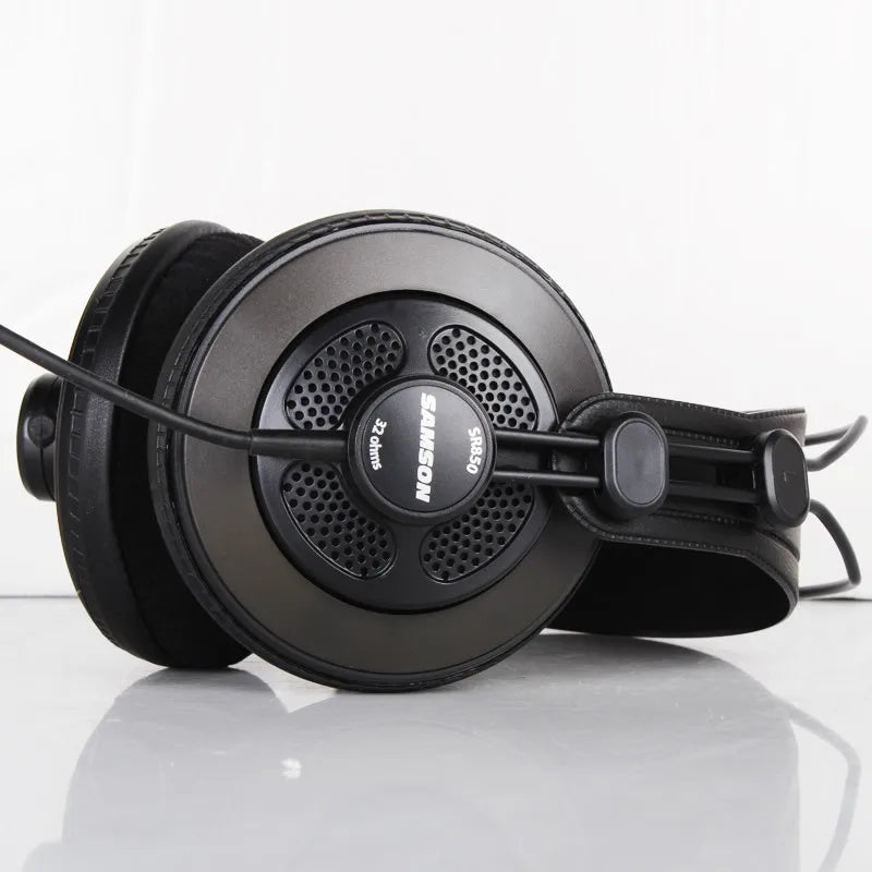 Original Samson SR850 Monitoring Headset Velour Earcup Semi-Open Monitor Headphone For Studio Recording Karaoke Game