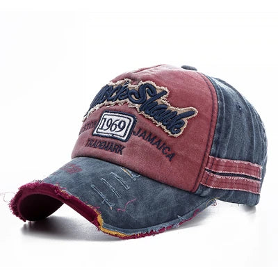 Unisex Washed Denim Baseball Cap High Quality Sports Hats Summer Hat Cap For Men Women 1969 Letter Streetwear Cap